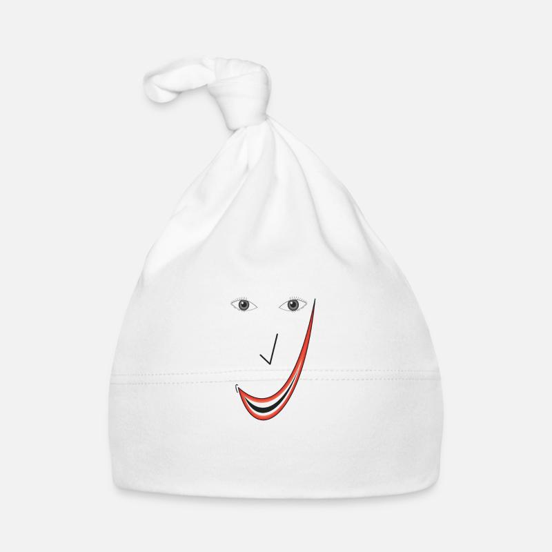 Beau sourire B03. - Bonnet bio Bébé - blanc