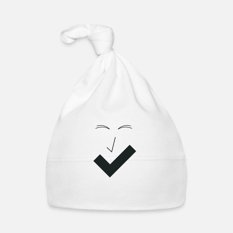 Feines Lächeln Feines Gesicht B04. Baby Bio-Mütze