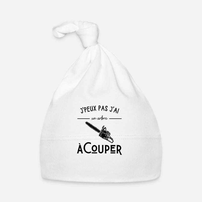 Je peux pas j'ai un arbre à couper Bonnet bio Bébé