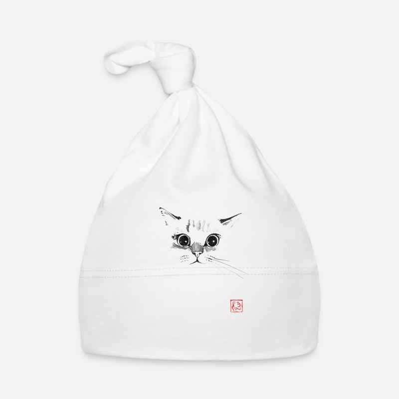 cat face Bonnet bio Bébé