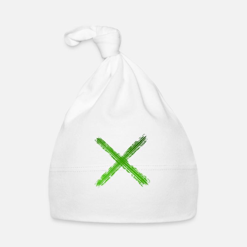 Cross Green Organic Baby Cap
