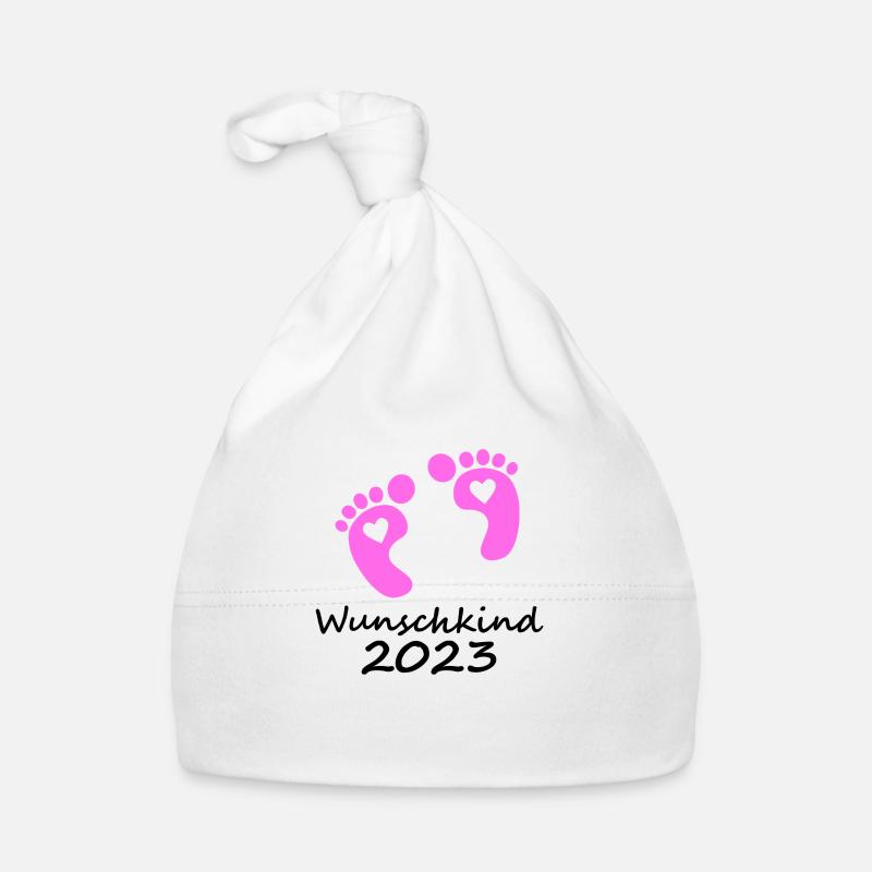 Wunschkind 2023 Mädchen Baby Bio-Mütze
