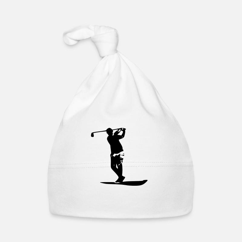 Golfer-Silhouette Baby Bio-Mütze