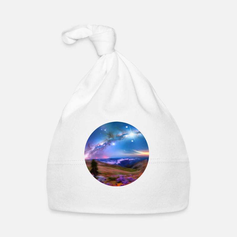 Galaxy Digital Art Bonnet bio Bébé
