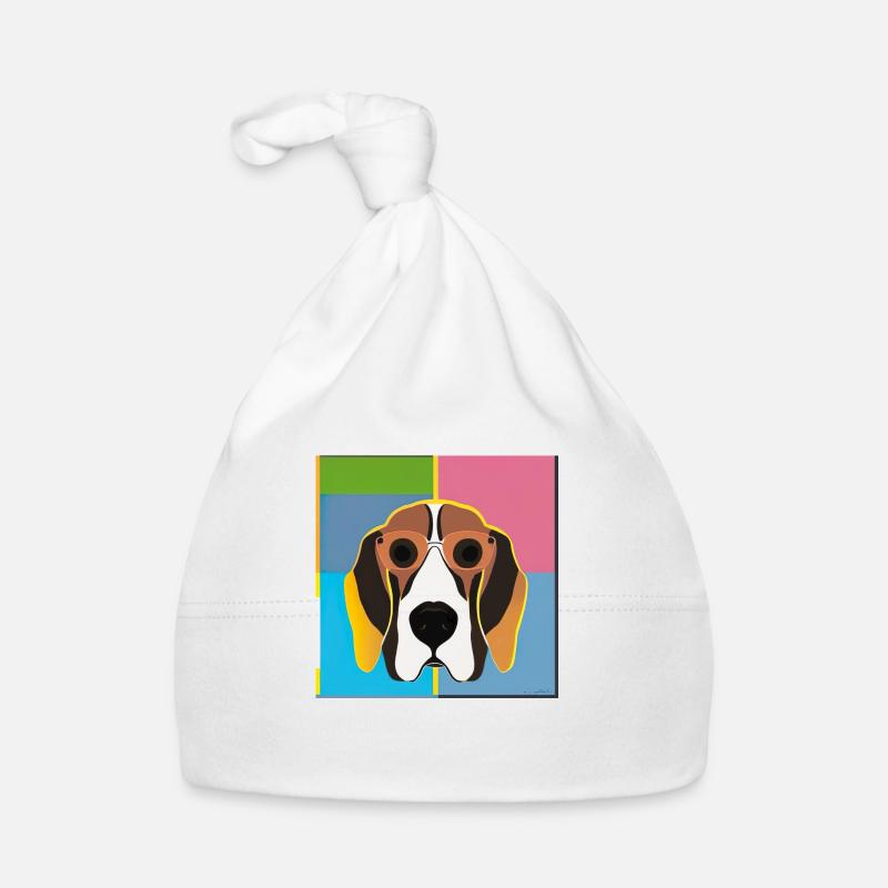 Chien Pop Art Bonnet bio Bébé