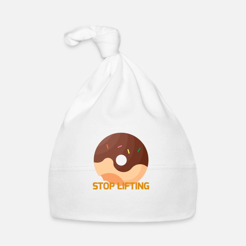 STOP LIFTING DONUT - Organic Baby Cap - white