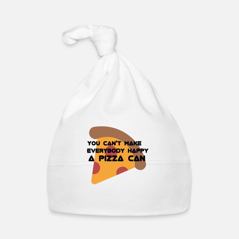 Fröhliche Pizza - Baby Bio-Mütze - Weiß