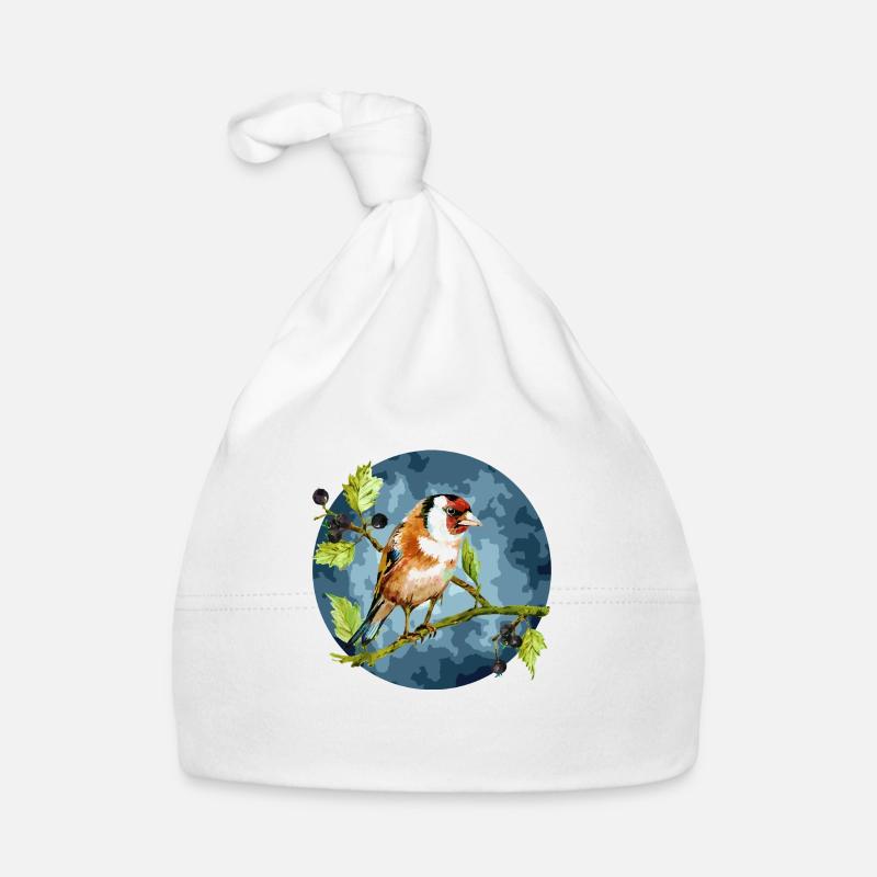 Bunter Vogel Baby Bio-Mütze