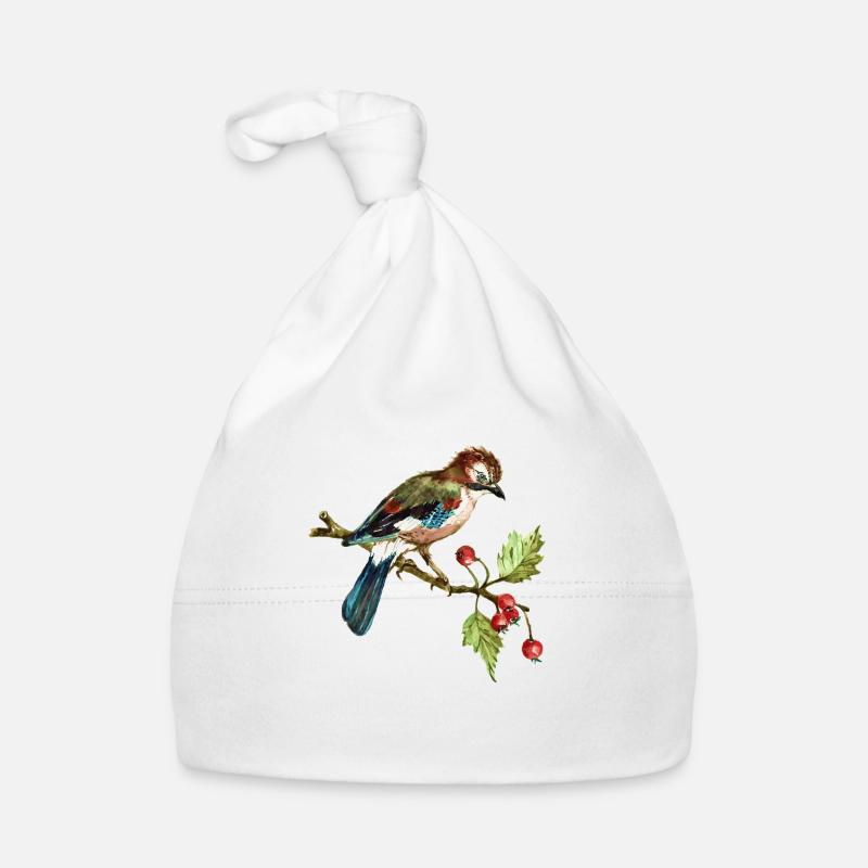 Bunter Vogel Baby Bio-Mütze