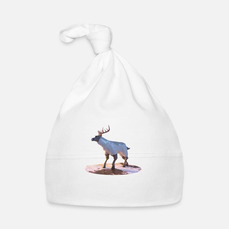 Low Poly Rentiere Baby Bio-Mütze