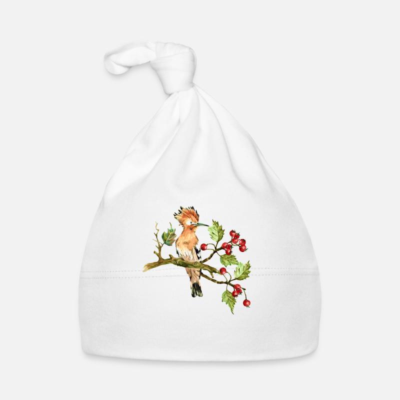 Bunter Vogel Baby Bio-Mütze