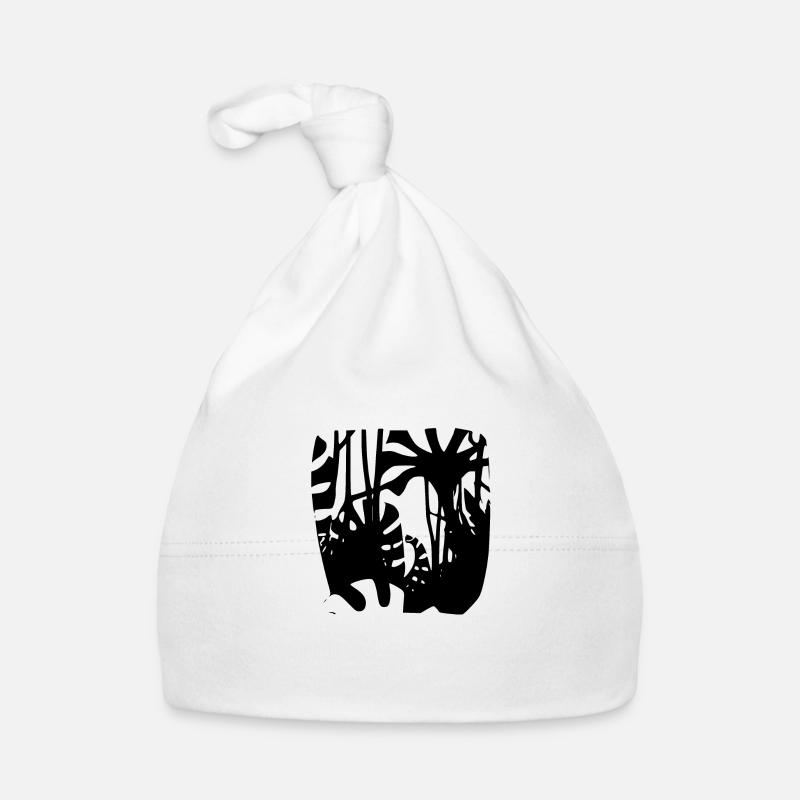 Silhouette des Dschungels Baby Bio-Mütze