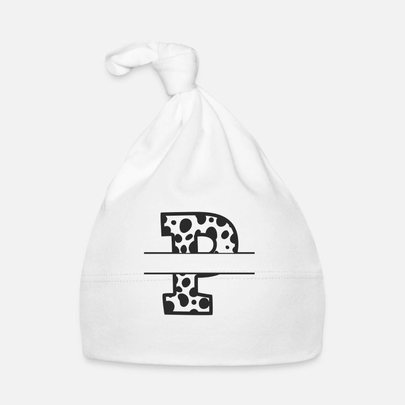 Buchstabe P benutzerdefiniertes Kuhmuster Baby Bio-Mütze