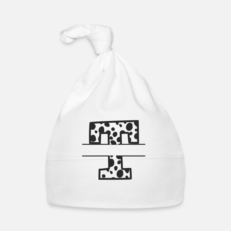 Buchstabe T benutzerdefiniertes Kuhmuster Baby Bio-Mütze