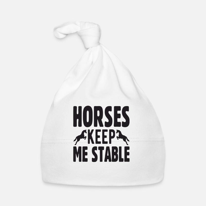 Horses keep me Stable Organic Baby Cap