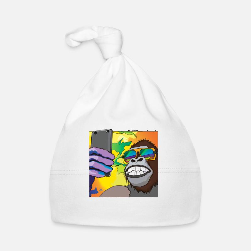 Gorilla makes Selfie V1 gift Organic Baby Cap