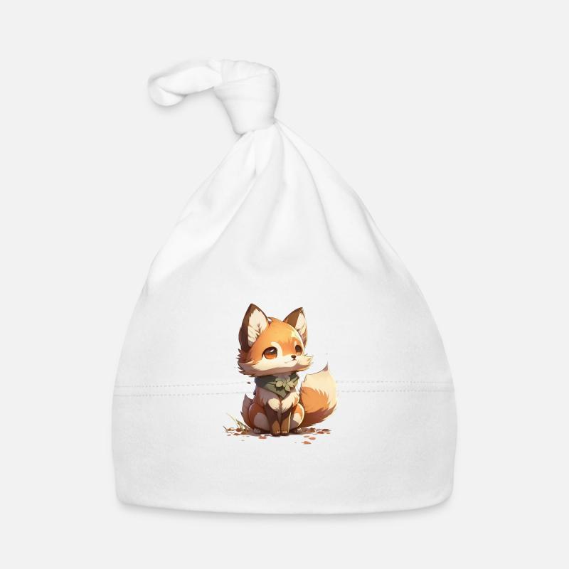 Red Fox, Cartoon, Anime Comic Fox Organic Baby Cap