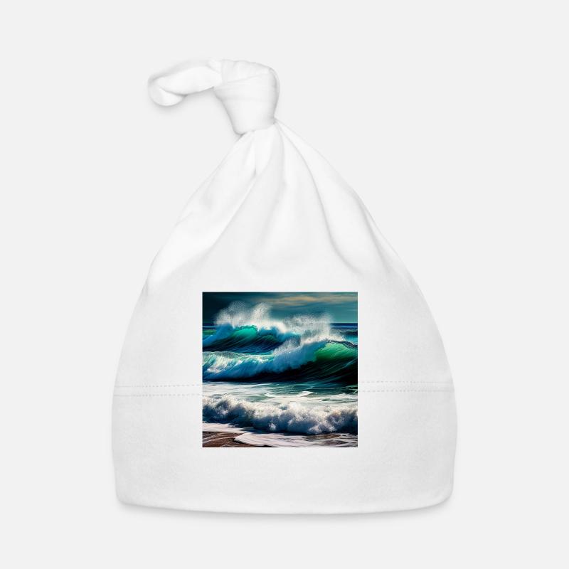Welle am Strand Baby Bio-Mütze
