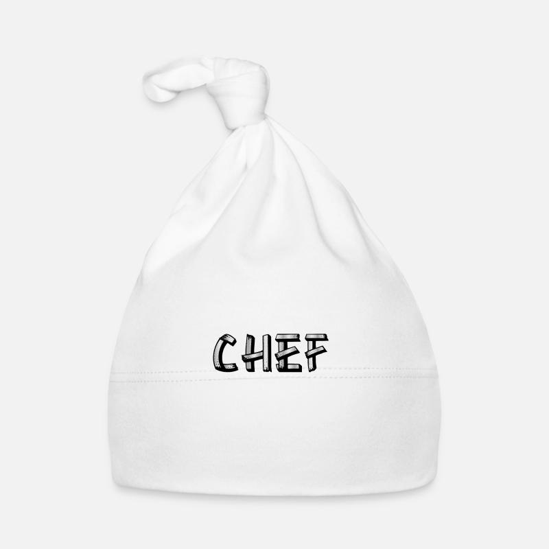 chef - Baby Bio-Mütze - Weiß