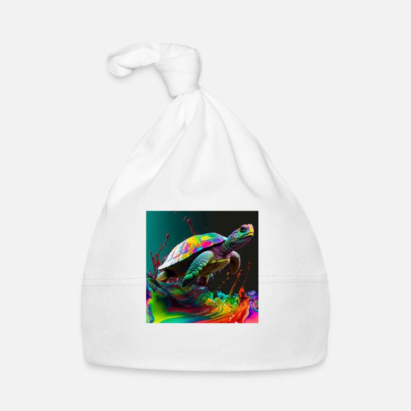 Farbige Schildkröte, einzigartiges Design Baby Bio-Mütze