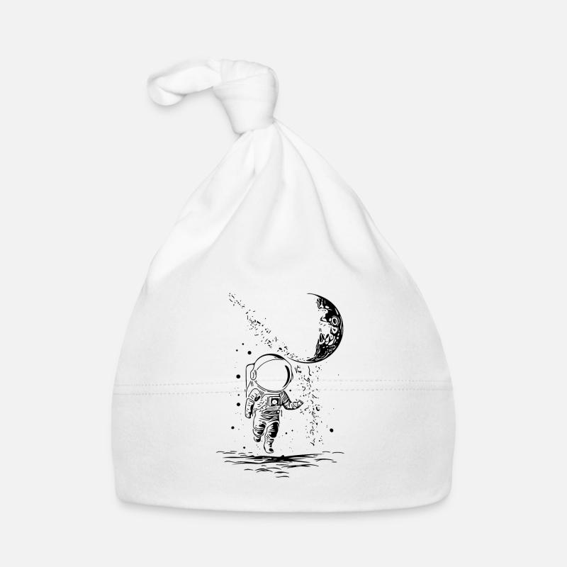 Astronaut in infinity with moon Organic Baby Cap
