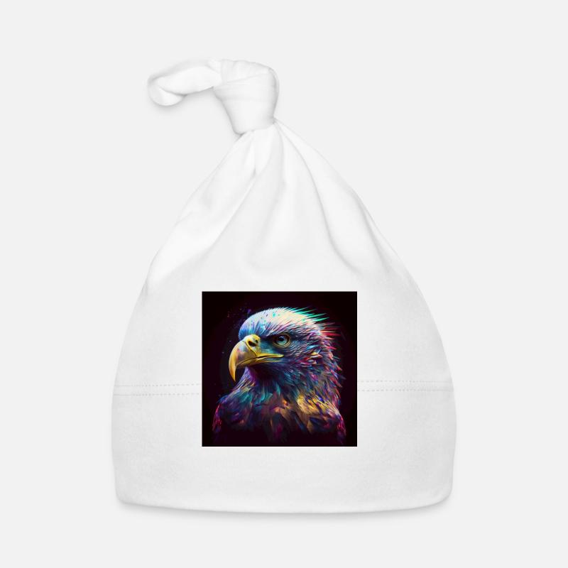 Colored Eagle, UNIQUE ILLUSTRATION Organic Baby Cap