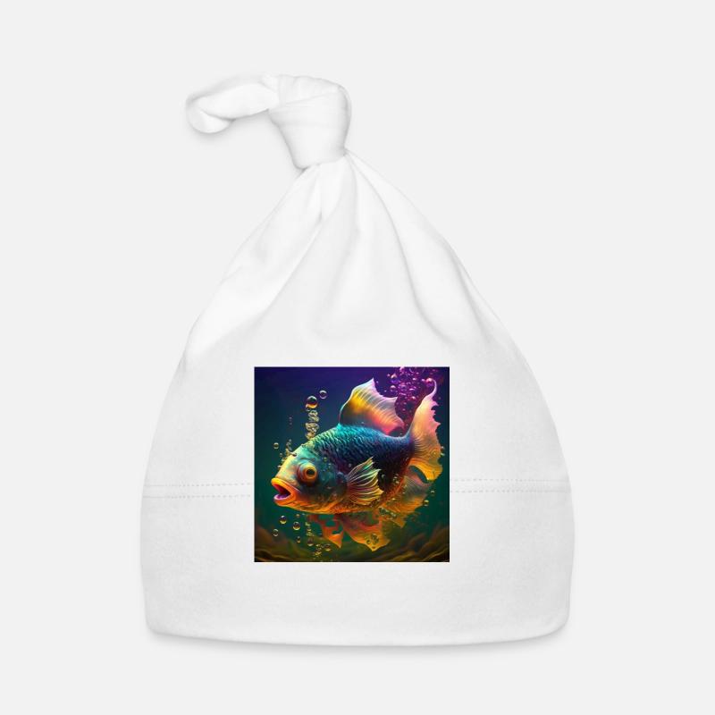 Colorful fish, unique design Organic Baby Cap