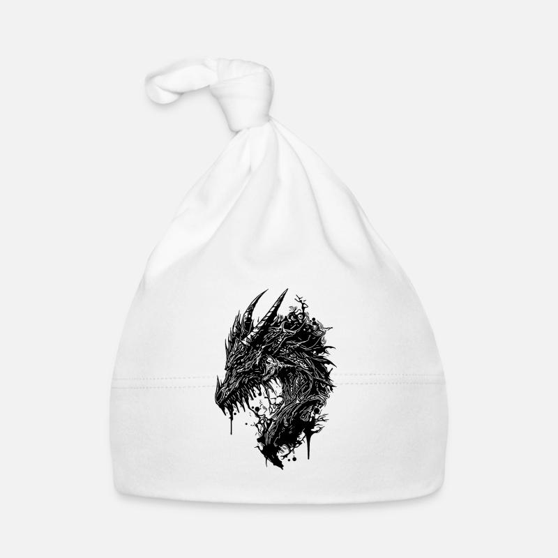 Gruseliger vintager Drache Baby Bio-Mütze