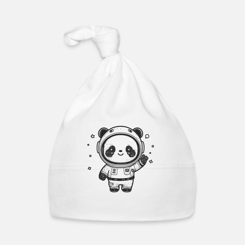 Kawaii Mignon Heureux astronaute Panda Bonnet bio Bébé