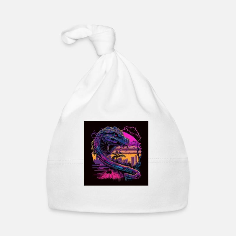 Camel with neon colors, synthwave / 80s Organic Baby Cap