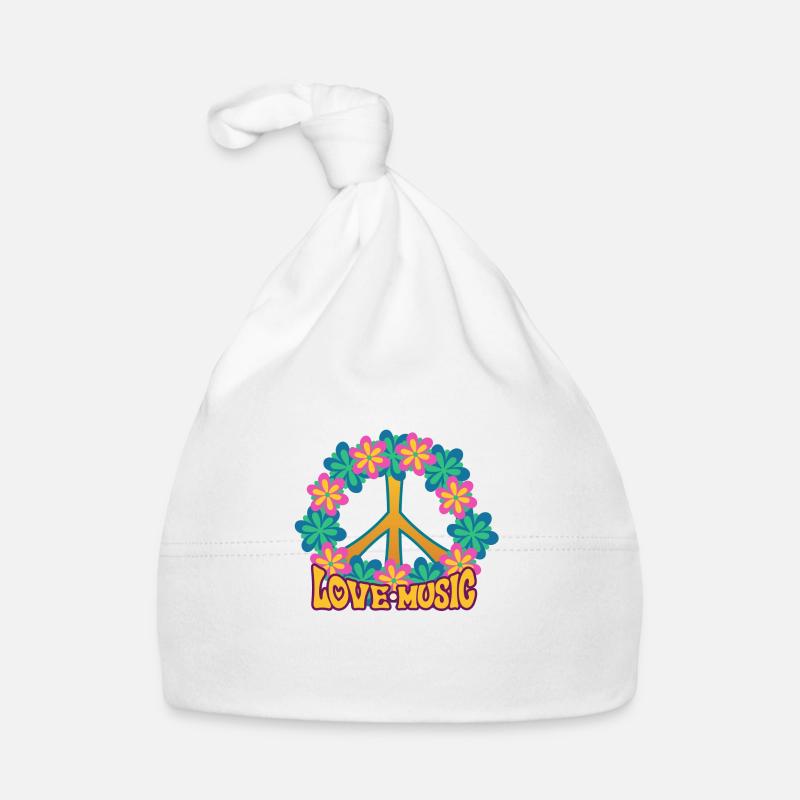 Hippie - Bonnet bio Bébé - blanc