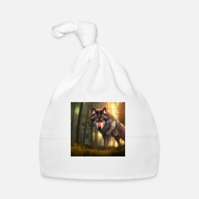 Loup - Bonnet bio Bébé - blanc