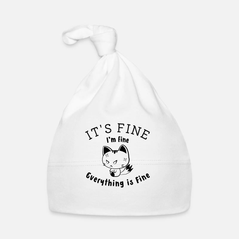 "It's fine" everything is fine original gift idea Organic Baby Cap