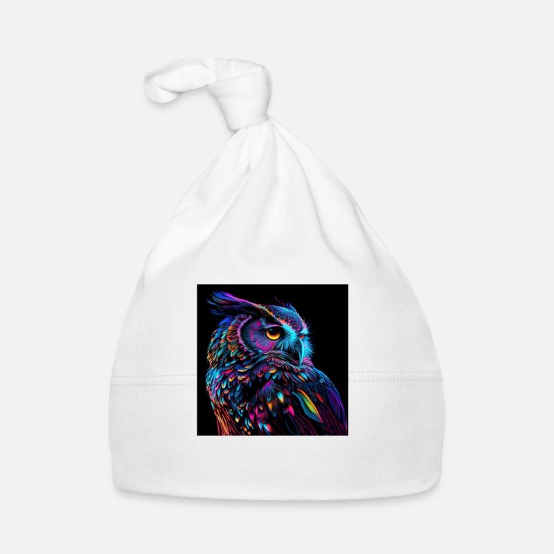 OWL DESIGNER PRINT, DESIGN UNIQUE 2. Bonnet bio Bébé