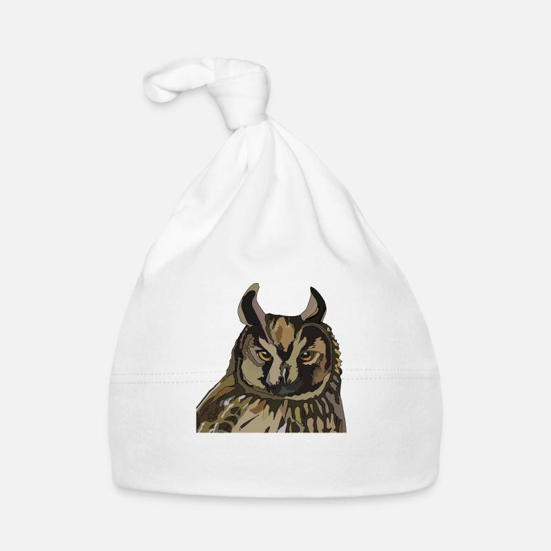 Owl Head Organic Baby Cap