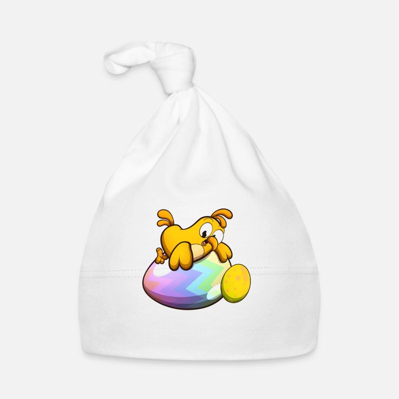Cute Little Easter Chick With Easter Eggs Organic Baby Cap