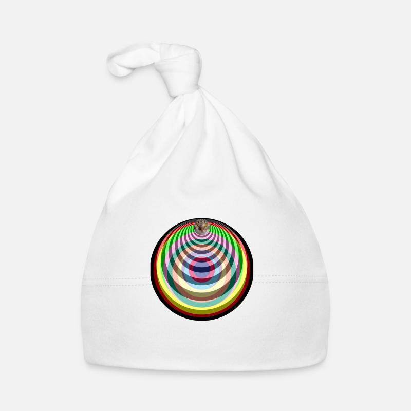 pop art psychédélique chat Bonnet bio Bébé