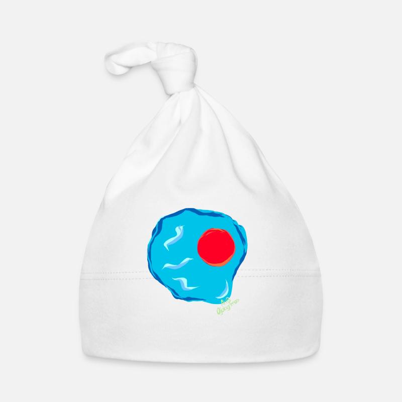 Blaues Spiegelei Baby Bio-Mütze