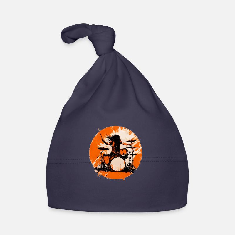 Drummer crazy Orange Baby Bio-Mütze