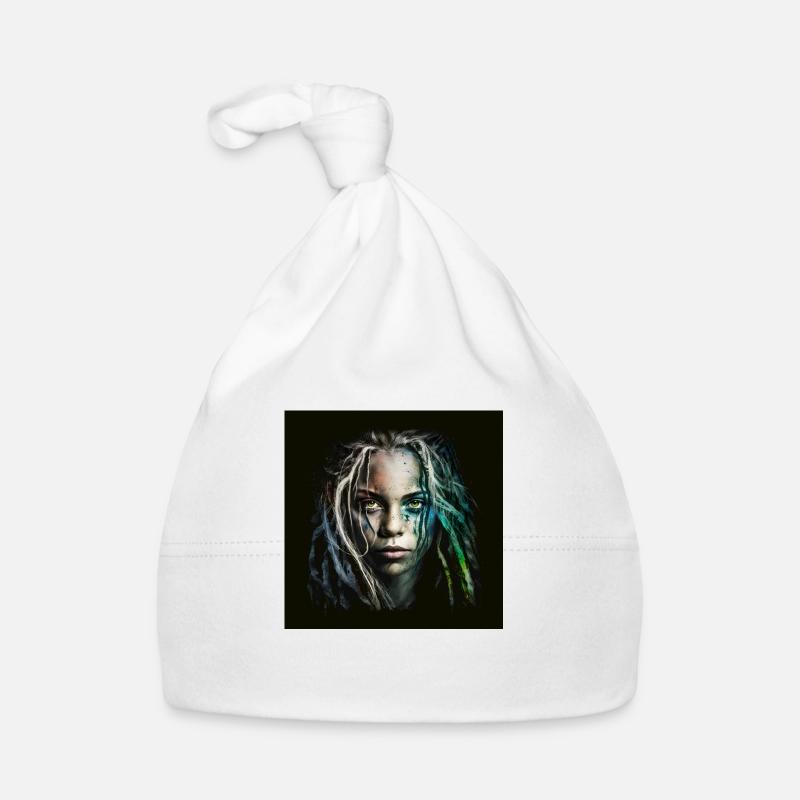 Visage femme dreadlocks n°5 Bonnet bio Bébé