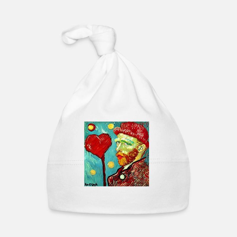 Van Gogh Liebe - Baby Bio-Mütze - Weiß