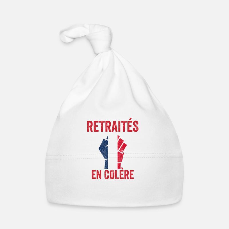 retraités en colère Grève 2023 anti retraite à 64 Bonnet bio Bébé