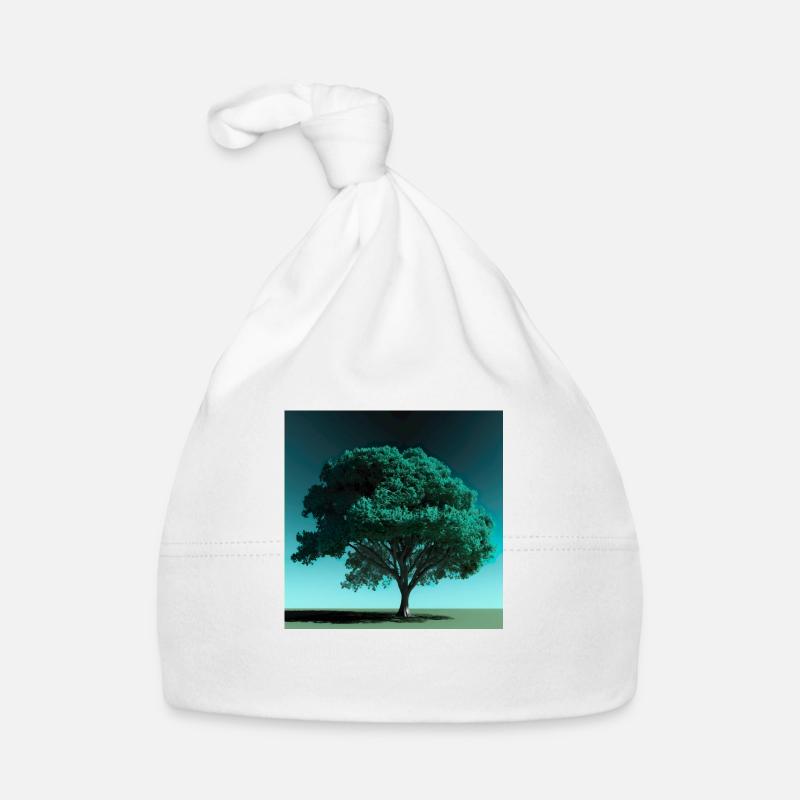 arbre zen n°3 - Bonnet bio Bébé - blanc