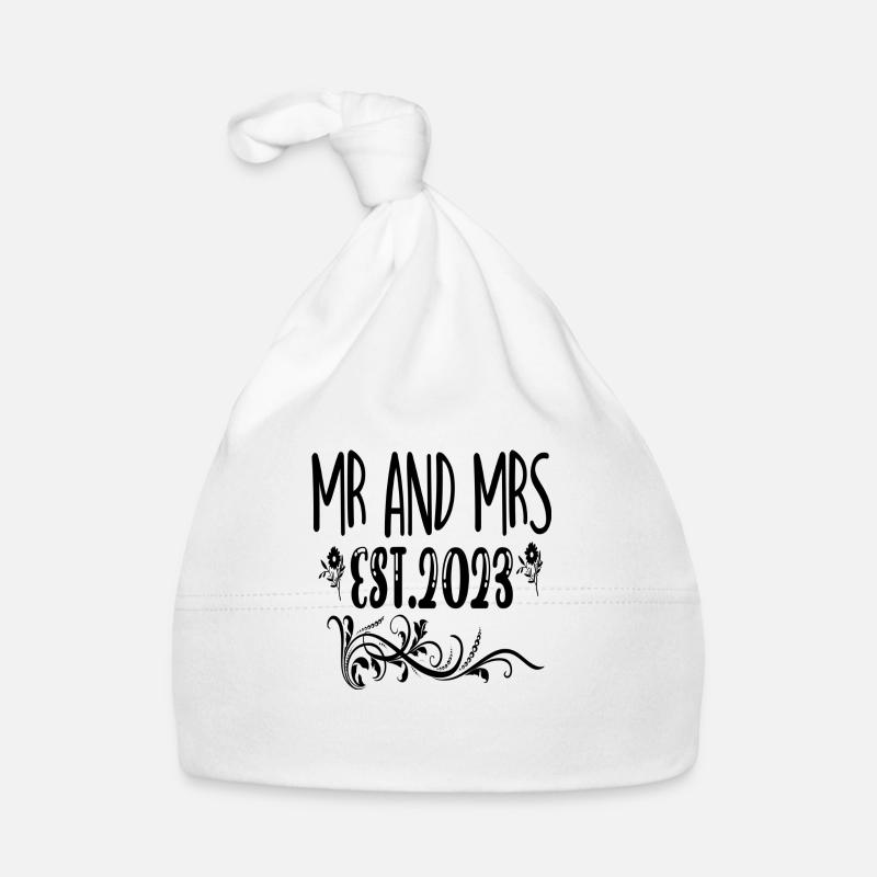 Mr and Mrs Est. 2023 Baby Bio-Mütze