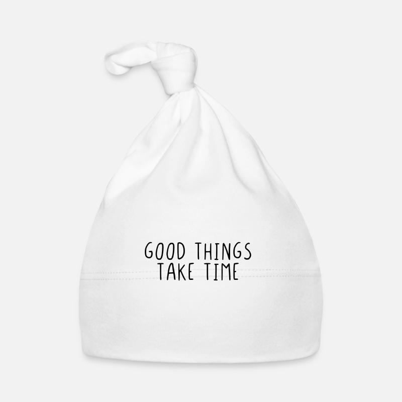 Good things take time Baby Bio-Mütze