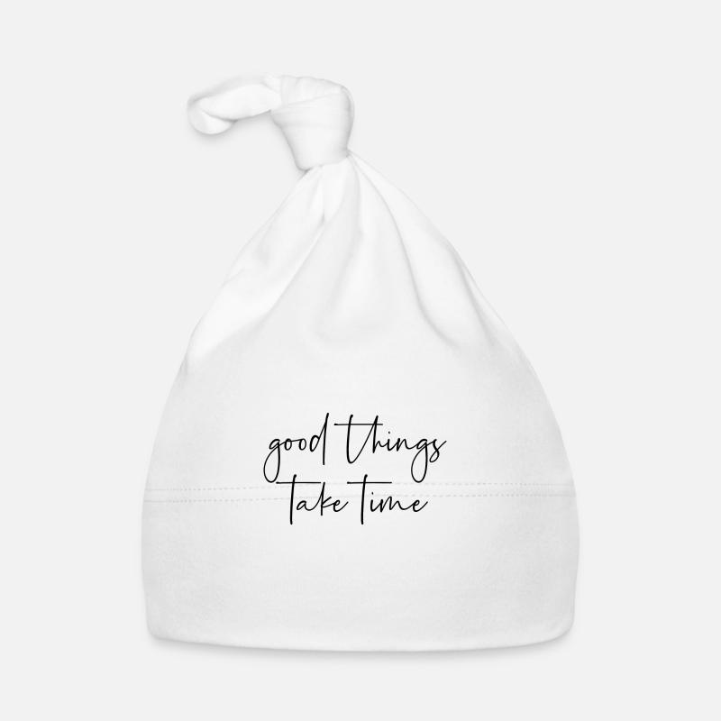 Good things take time Baby Bio-Mütze