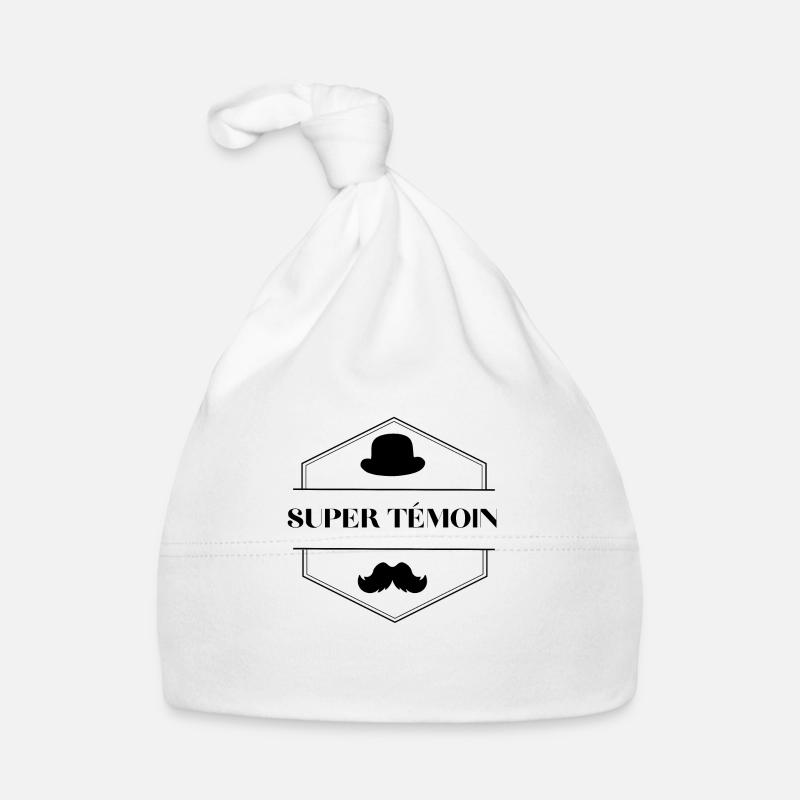 Super témoin - Bonnet bio Bébé - blanc