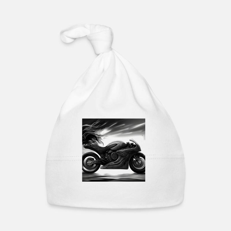 Motorrad - Baby Bio-Mütze - Weiß