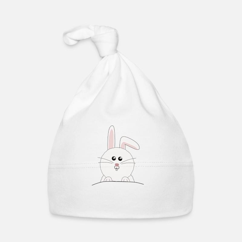 White, sweet bunny Easter - Organic Baby Cap - white