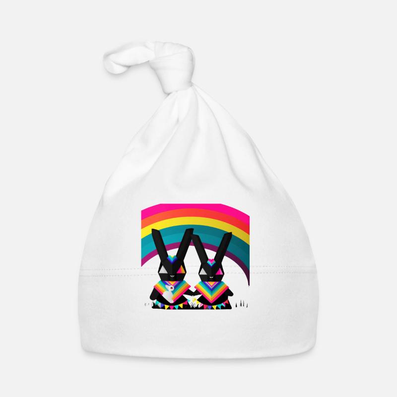 Stolze Pride Hasen Baby Bio-Mütze